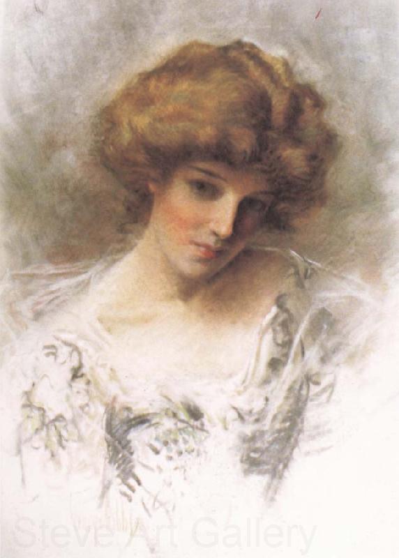 George gibbs Woman in Lace France oil painting art